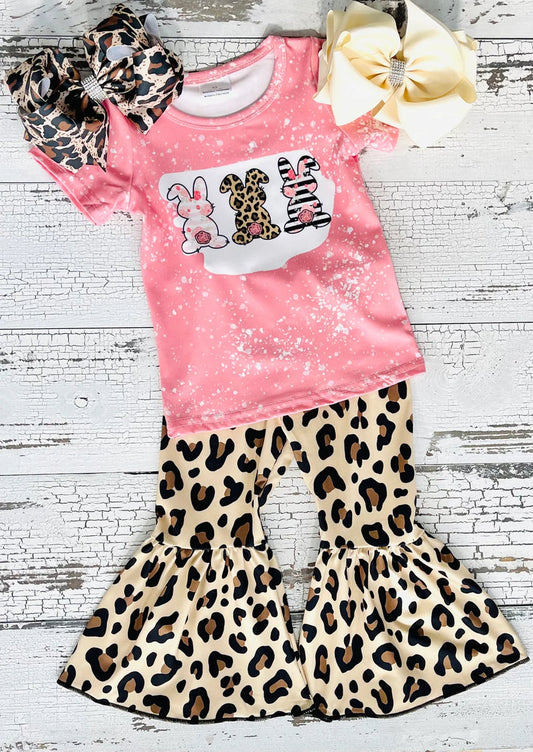 Leopard Bunny Trio Flare Set